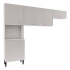 Kit Cozinha Lavanda Com Tampo 8 Portas Branco Tana Decor