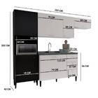 Kit Cozinha Lavanda Para Cuba Sem Tampo 8 Portas Preto Branco