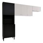 Kit Cozinha Lavanda Para Cuba Sem Tampo 8 Portas Preto Branco