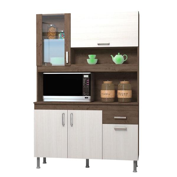 Kit Cozinha Lúcia Indekes 5 Portas Noce/salinas