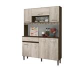 Kit Cozinha Magazin 120 7 Portas E 1 Gaveta Amendoa Rústico/a