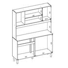 Kit Cozinha Magazin 120 7 Portas E 1 Gaveta Amendoa Rústico/a