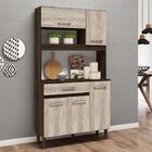 Kit Cozinha Magazin 90 5 Portas E 1 Gaveta Amendoa Rústico/ar