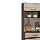 Kit Cozinha Magazin 90 5 Portas E 1 Gaveta Amendoa Rústico/ar