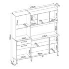 Kit Cozinha Martina 6 Portas 2 Gavetas Amendola Branco