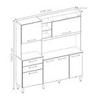 Kit Cozinha Martina 6 Portas 2 Gavetas Amendola Branco