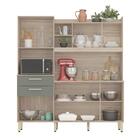 Kit Cozinha Martina 6 Portas 2 Gavetas Avena Menta