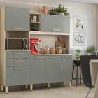 Kit Cozinha Martina 6 Portas 2 Gavetas Avena Menta