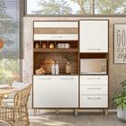 Kit Cozinha Maui 160 4 Portas 3 Gavetas Évora Rústico/off Whi