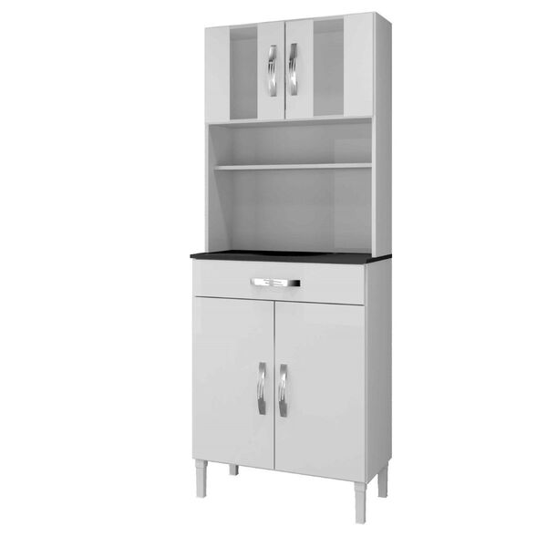 Kit Cozinha Milão 04 Portas E 01 Gaveta Arte Móveis Branco