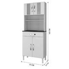 Kit Cozinha Milão 04 Portas E 01 Gaveta Arte Móveis Branco