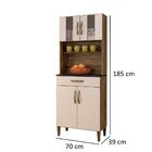 Kit Cozinha Milão 04 Portas E 01 Gaveta Arte Móveis Ipê/off