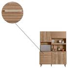 Kit Cozinha Mônica 140cm 4 Portas 2 Gavetas Carvalho Ripado T