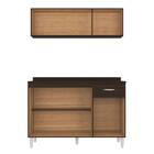 Kit Cozinha Munique 6 Portas Chocolate Bnn Decor