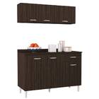 Kit Cozinha Munique 6 Portas Chocolate Bnn Decor