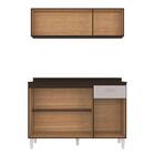 Kit Cozinha Munique 6 Portas Chocolate Off White Bnn Decor