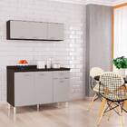 Kit Cozinha Munique 6 Portas Chocolate Off White Tana Decor