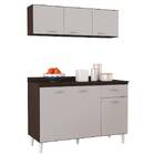 Kit Cozinha Munique 6 Portas Chocolate Off White Tana Decor