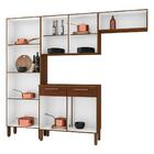 Kit Cozinha Nala 4 Peças Nogueira Off White Ripado - Kits Par