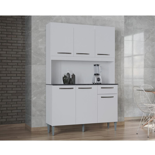 Kit Cozinha Poquema Livia 6 Portas 1 Gaveta