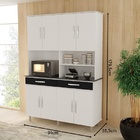 Kit Cozinha Real Madrid Branco/preto Marmorizado - Passe Bem