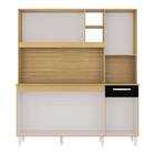 Kit Cozinha Roma 6 Portas 160cm Damasco Preto Bnn Decor