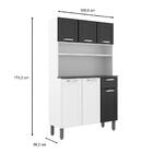 Kit Cozinha Rosana Compacta Branco / Preto