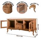 Kit Cozinha Rústica Madeira Maciça 3 Peças Portas Em Vidro Me