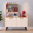 Kit Cozinha Sala Jantar Aparador Buffet Kiev Pés Palito Armár