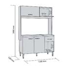 Kit Cozinha Sarah 3 Pt 1 Gv Carvalho Com Branco