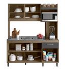 Kit Cozinha Sem Tampo 5 Portas 1 Gaveta Montero Carvalho Grife