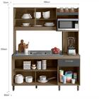 Kit Cozinha Sem Tampo 5 Portas 1 Gaveta Montero Carvalho Grife