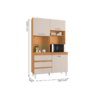 Kit Cozinha Small 3 Portas Cedro Champanhe Bnn Decor