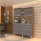 Kit Cozinha Smart 5 Portas Freijó/cinza – Vitamov