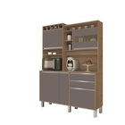 Kit Cozinha Smart 5 Portas Freijó/cinza – Vitamov