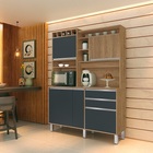 Kit Cozinha Smart 5 Portas Ripado Freijó/grafite – Vitamov