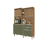 Kit Cozinha Smart 5 Portas Ripado Freijó/verde – Vitamov