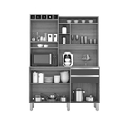 Kit Cozinha Smart 5 Portas Ripado Freijó/verde – Vitamov