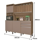 Kit Cozinha Smart 6 Portas Ripado Freijó/connect – Vitamov