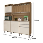 Kit Cozinha Smart 6 Portas Ripado Freijó/off White – Vitamov