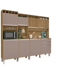 Kit Cozinha Smart 8 Portas Ripado Freijó/connect – Vitamov