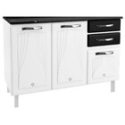 Kit Cozinha Star 3 Portas De Vidro Com 2 Gavetas Telasul