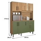 Kit Cozinha Supreme 10 Portas Freijó/verde – Vitamov