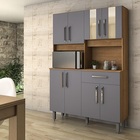Kit Cozinha Supreme 8 Portas Freijó/cinza –  Vitamov