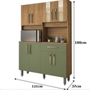 Kit Cozinha Supreme 8 Portas Freijó/verde – Vitamov