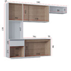 Kit Cozinha Suspensa Mel Armário E Balcão 180cm Poquema Móveis