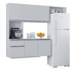 Kit Cozinha Suspensa Mel Armário E Balcão 180cm Poquema Móveis