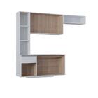 Kit Cozinha Suspensa Mel Com Balcão 163cm Poquema Móveis