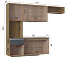 Kit Cozinha Suspensa Mel Com Balcão 180cm Poquema Móveis