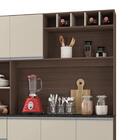 Kit Cozinha Valentina 6 Portas 1 Gaveta Amêndoa/off White - F